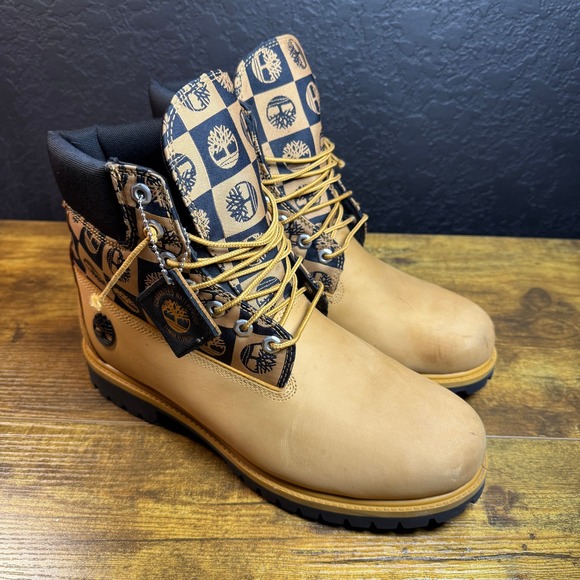 Timberland Heritage 6 Inch Waterproof Boots Mens Size 11 Nubuck Patchwork - Picture 1 of 6